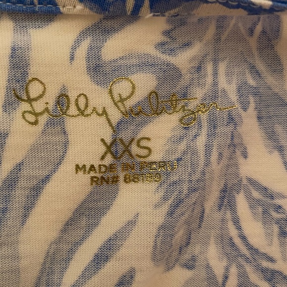 Lilly Pulitzer Brewster Sheath Cotton T-Shirt Dress Blue Women XXS NWOT - Picture 13 of 13